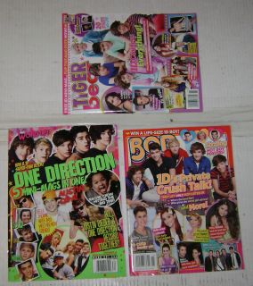 LOT 3 ONE DIRECTION MAGAZINES TIGER BEAT BOP WORD UP! JUSTIN BEIBER