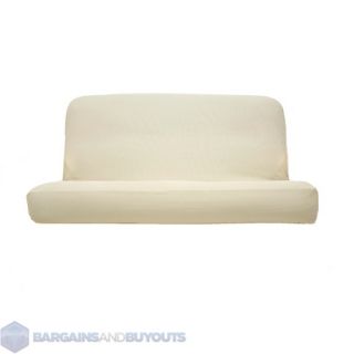 Easy Fit Solid Natural Futon Cover in Natural Full Size 75 H x 39 w