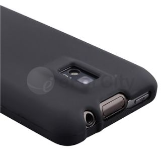Black Rubber Coated Hard SKIN Case Cover For LG T Mobile G2X