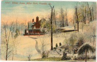 PA Franklin Miller Park Winter Scene Very Early M29301