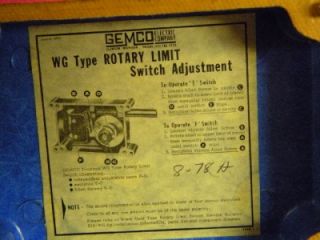 gemco 2000175b rotary limit switch