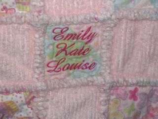Emily Baby Chenille and Flannel Rag Quilt