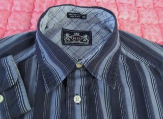 Robert Graham Blue Striped Button Up Size Small Long Sleeves
