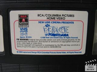 Prince of Pennsylvania The VHS Keanu Reeves Fred Ward