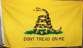 Heavy Duty Cotton Gadsden Flag Sewn Details Tea Party