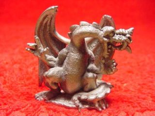 vintage pewter miniature winged dragon monster gallo