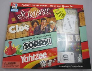 Family Game Night Book Game Set Milton Bradley Parker Brothers