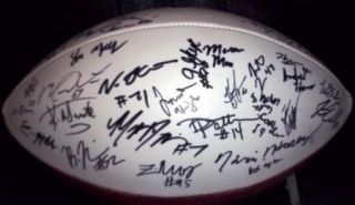 2011 Virginia Tech Hokies team signed football  PROOF 30 SIGS 