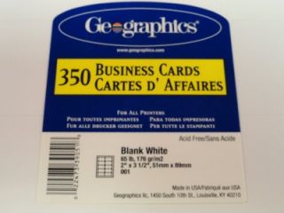 Blank White Printable Business Cards Geographics Y84