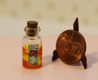 Dollhouse Miniature Glass Bottle of  French Perfume  made of real