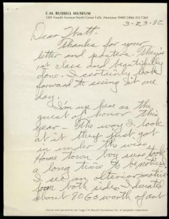 George Montgomery Vintage 1982 Signed Handwritten 3pg Letter Watson