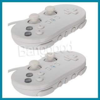2x Mini GameCube Classic White Wired Controller Joypad for Nintendo