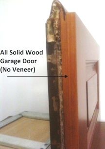 Custom African Mahogany Wood Garage Overhead Door 16x8