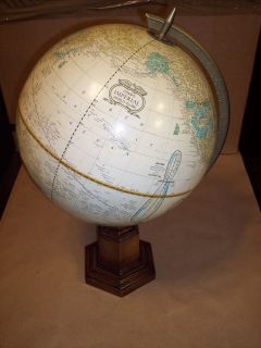 Crams Imperial World Globe C87 George F. Cram with Oak/wood Stand 12