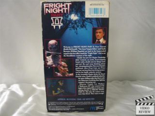 Fright Night Part PT 2 VHS Roddy McDowall Traci Lin 012236261933