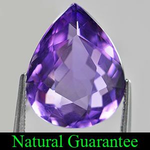  Ct. Pear Shape Natural Purple Amethyst Gemstone From Brazil Unheated