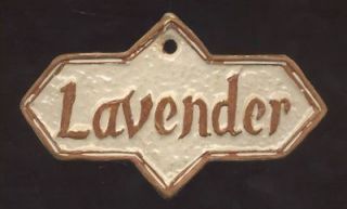 Lavender Herb Garden Sign and Plant Marker Ceramic Tile