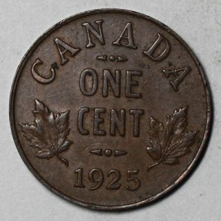  1925 Key Date Canada George V 1 Cent