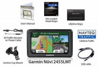 Garmin Nuvi 2455LMT Portable GPS with Lifetime Maps Traffic Navigation