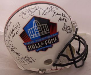 Hall of Fame Quarterback Signed Full Size Helmet w 18