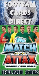 Match Attax Ireland 2012 Euro 2012 Hundred Club Cards Green Backed