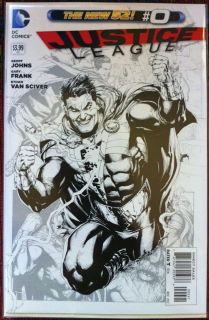 JUSTICE LEAGUE 0 Gary Frank Sketch Variant Cover 1 100 DC Comics New