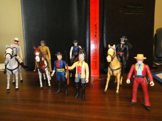 Lone Ranger Zorro Tonto Buffalo Bill and George Custer Action Figures
