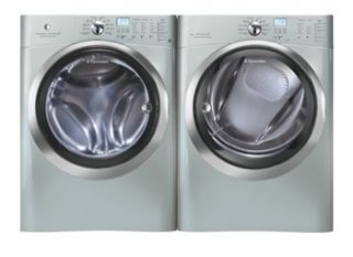 New Electrolux Silver Steam Front Load Gas Laundry Set EIFLS60LSS