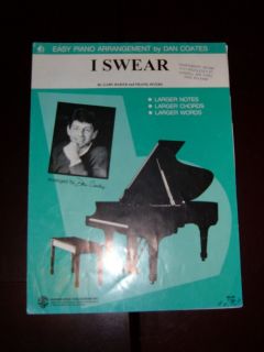 sheet music I Swear Gary Baker Frank Myers Easy Piano Arrangement Dan