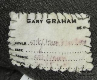Gary Graham Dark Grey Raw Edge Metallic Mesh Underlay Sleeveless Dress
