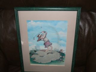 Gary Patterson The Bunker Framed & Matted Picture Golf