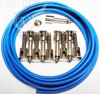 George Ls Pedalboard Effects Cable Kit Blue New