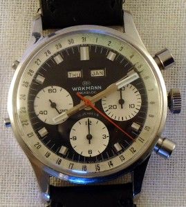 Vintage Breitling Wakmann Charles Gigandet Chronograph Triple Date