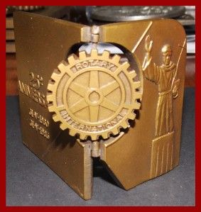 Commemorative Rotary International Saint Anthony of Lisbon RARE Bronze