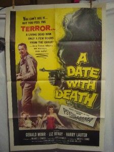 vintage 1959 a date with death movie poster 2