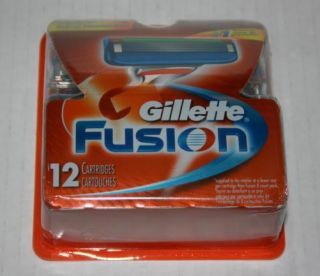 12 Gillette FUSION Razor Blades Cartridges Replacement Refills Shaver