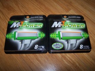 16 Gillette Mach 3 POWER Shaver Razor Blade Cartridges Refills REAL M3