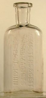 Mcmasters Getty Pharmacists St Paul Minn MN Bottle 1880 1884