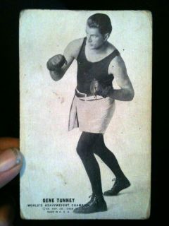 RARE 1920s Exhibits Postcard Gene Tunney A Boxing Legend