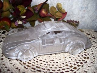 Glass Sports Car Paperweight