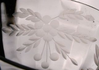 Glastonbury Crystal 66 Cut Floral Pattern Water Goblet
