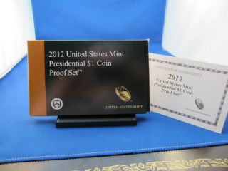 2012 Presidential $1 Coin Proof Set Four Presidents Deep Cameo