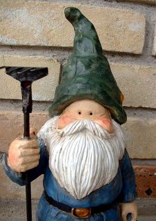 17 inch Garden Gnome with Axe Nome Forrest Gnomes