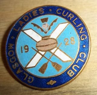 Glasgow Ladies Curling Club 1928 Enamel Pin