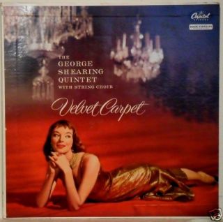 George Shearing Velvet Carpet 1956 Capitol Vinyl LP►♫⨀̸