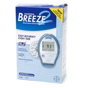  Ascensia BREEZE2 Blood Glucose Monitoring System 1 Kit 9570