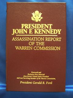 President Gerald R Ford Signed John Kennedy Warren Report Flatsigned