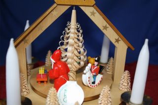 Wonderful German Richard Glasser Christmas Pyramid Carousel Candle