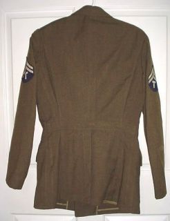 WWII US Pattons Third Army M1942 OD Wool Service Uniform Coat Tech 5th