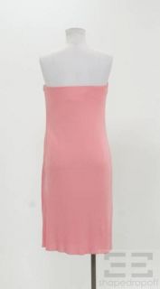 Gianni Versace Pink Gathered Strapless Dress Size 44